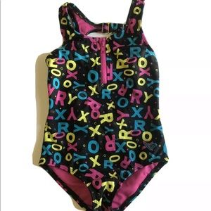 Roxy Girls' Bright One Piece, Letters Zip 3T